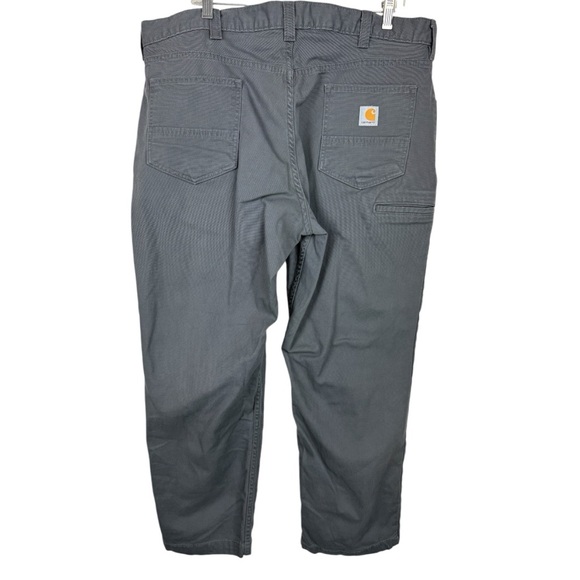 Carhartt Pants Men's 40X30 Gray Rugged Flex Canvas Relaxed Fit Work - Picture 4 of 7